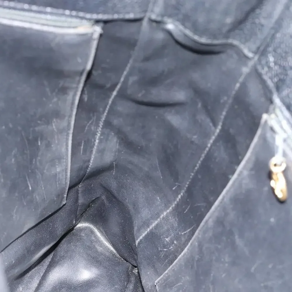 Chanel Caviar CC Logo Tote Black